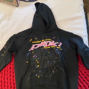 Spider P*nk Hoodie Black